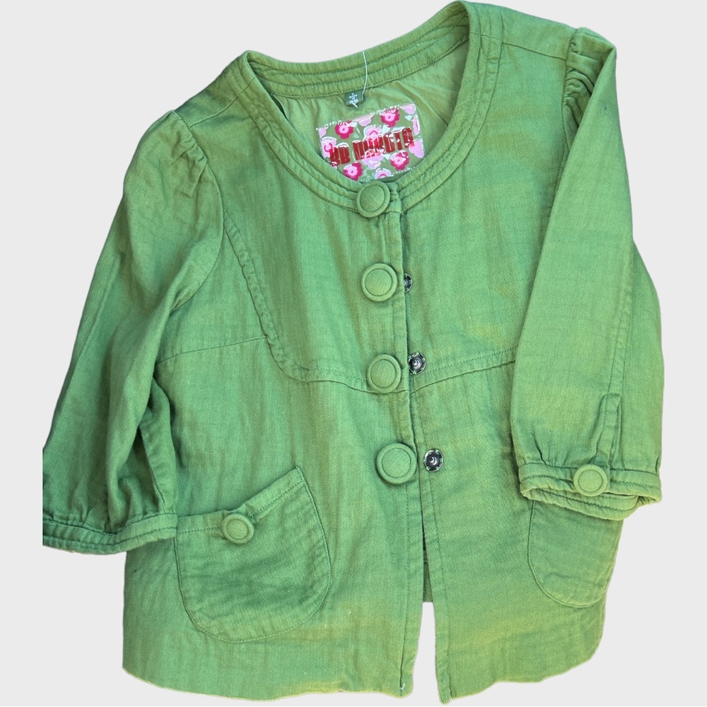 S◢◤O◢◤L◢◤D 
BB Dakota Spring Green 1/2 Sleeve Button Front Jacket - Picture 3 of 6